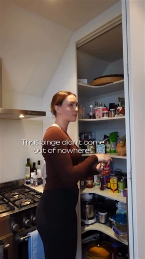 That binge didn’t come from no where. It wasn’t weakness, and it definitely wasn’t a “lack of willpower”. It came from days (or weeks) of restriction. From skipping meals. From telling yourself “I’m not that hungry” when you actually are. From trying to be TOO perfect and cut out foods you love. Your body isn’t sabotaging you, it’s protecting you. And the more you try to out-discipline your biology, the louder your body is going to scream for food. The solution isn’t more rules, it’s better unde