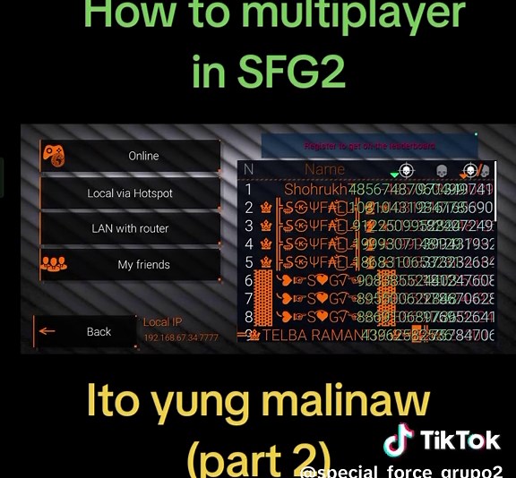 Malinaw na Tutorial sa Multiplayer ng SFG2