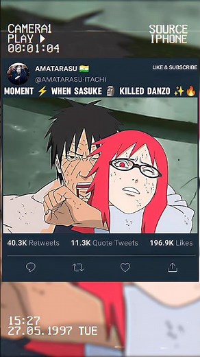 SASUKE 🗿 KILLED DANZO ✨🔥