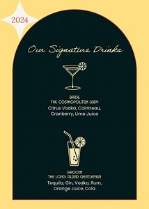 Customizable Wedding Bar Menu, Cocktail List Editable Template, Printable Signature Drink Sign, Bar Menu Template - Etsy Australia