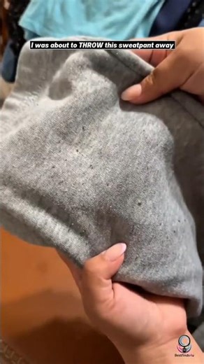 ASMR Lint Remover Clean-Up on Sweatpants ✨ | Insanely Satisfying Before & After #shorts