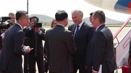 Pyongyang calling! - Russian State Duma speaker Volodin lands in DPRK's capital for working visit | Video Viory