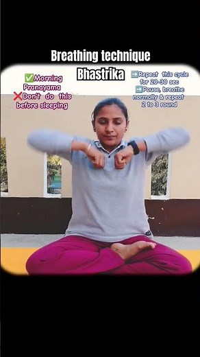 Breathing technique: Bhastrika Pranayama #breathingtechnique #bhastrika #pranayama #breathing #yoga