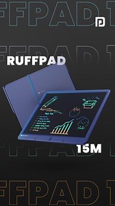 9.6K views · 58 reactions | Think like a visionary that you are with Ruffpad 15M! A 15-inch multi-coloured LCD display makes learning and writing a whole lot better. What's more: ✔️Smart lock + One press delete button ✔️Environment friendly ✔️Save & share notes on Ruffpad App available on Play store and App store Get it here: https://www.portronics.com/products/ruffpad-15m | Portronics | Facebook