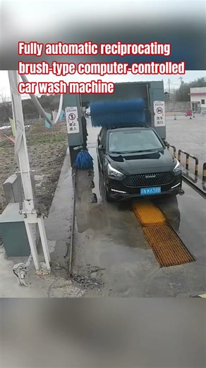Fully automatic reciprocatingbrush-type computer-controlled car wash machine #carwashing