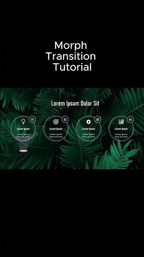 Morph transition and glass effect tutorial #powerpoint #morph #glass