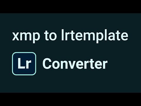 XMP to LRTemplate converter. Convert presets without Lightroom is easy!