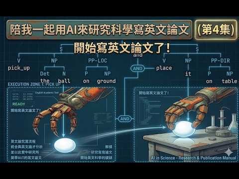 開始寫英文論文了！已經用 AI 發明新科學程式陪我一起用AI來研究科學寫英文論文 (第4集)