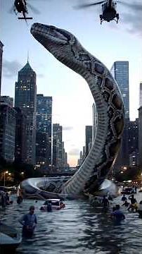 Realistic Giant Snake Rampage in City | Massive Python Destroys Buildings
