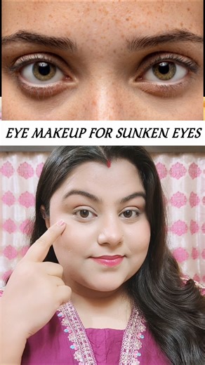 🫩EYE MAKEUP FOR SUNKEN EYES..#sunkeneyes#deepseteyemakeup#ytshorts#ashortaday#trending#viral##makeup