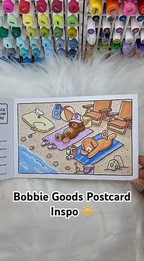 Relaxing Coloring Bobbie Goods Beach Page 🔆 #bobbiegoodscoloringbook