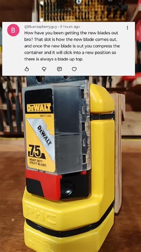 Blake C. Goddard on Instagram: "Spring loaded blade dispenser. # spring loaded #blades #storage #til #oldblades"