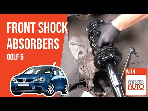 How to replace the front shock absorbers Golf mk5 ➿