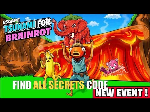 ESCAPE TSUNAMI FOR THE BRAINROTS MAP FORTNITE CREATIVE - FIND ALL SECRETS CODE (MAGMA WAVE)