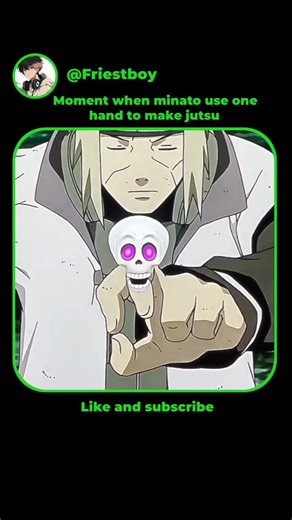 🥶 Minato uses one hand to make jutsu 💀 #naruto