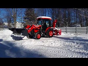 Kubota M62 With Pronovost 800 Snow Blower Rear pto