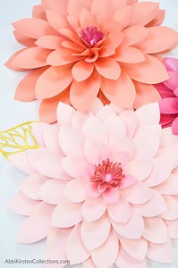 How to Make Giant Paper Dahlia Flowers | Abbi Kirsten Collections