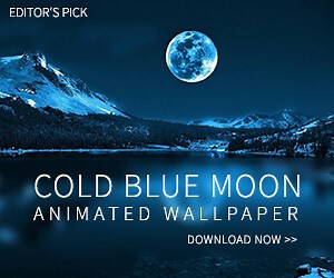 Cold Blue Moon Animated Wallpaper