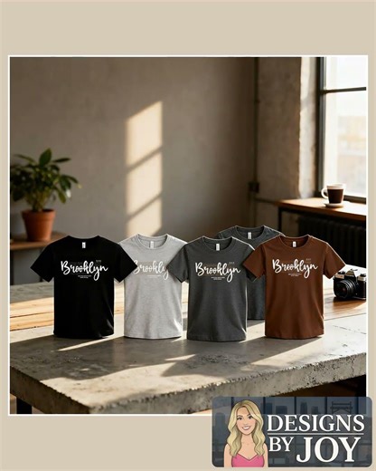 Brooklyn Script Graphic T Shirt For Unisex Casual Streetwear Everyday Wardrobe Essentials