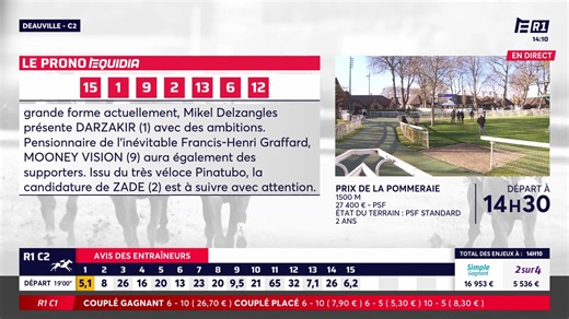 111K views · 1.7K reactions | [LA COURSE DU QUINTE R1C1] Suivez #LaCourseDuQuinté de ce mercredi 26 novembre à Deauville en direct sur Equidia Retrouvez toutes les courses en direct sur l'appli Equidia et equidia.fr | Equidia | Facebook