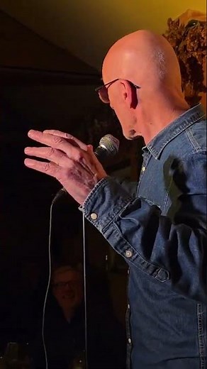 Stand-up comic Pierre Hollins at Funhouse Comedy's Southwell Comedy Club in 2025