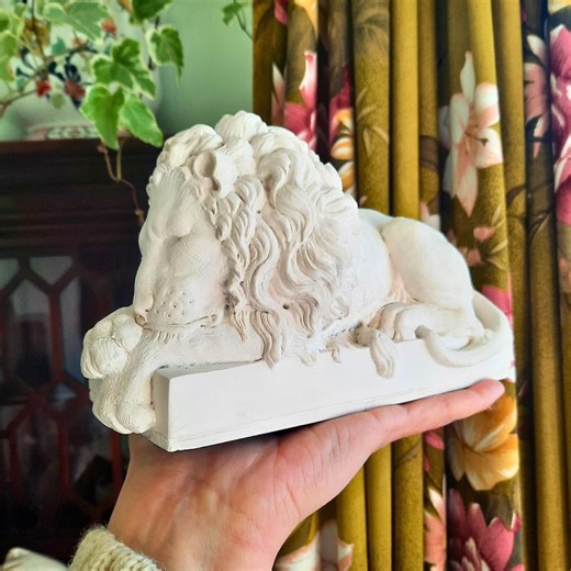 Vintage Museum Reproduction of Canova Sleeping Lion Sculpture Gypsum Plaster 1.8 Kgs - Etsy Canada