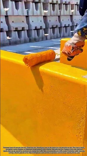 Cast Concrete Traffic Safety Barrier #workers #skills #building