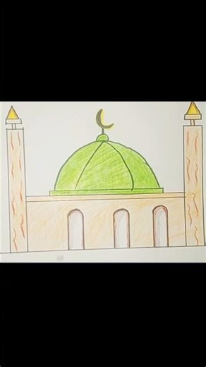 Easy Mosque Drawing For Kids 🕌 | Easy | #easy#kids#drawing#tutorial#simple#mosque