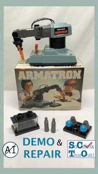 Amazing DEMO, REPAIR, & LOOK INSIDE a Vintage Radio Shack Armatron Robot Arm Toy Original 60-2364