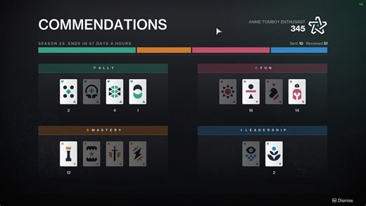 'Remove Commendations from Guardian Ranks': The Destiny 2 community is frustrated over a rank-up requirement
