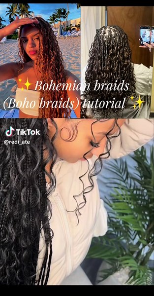 Boho Braids Tutorial with Bulk Hair Extensions | DIY Knotless Braids