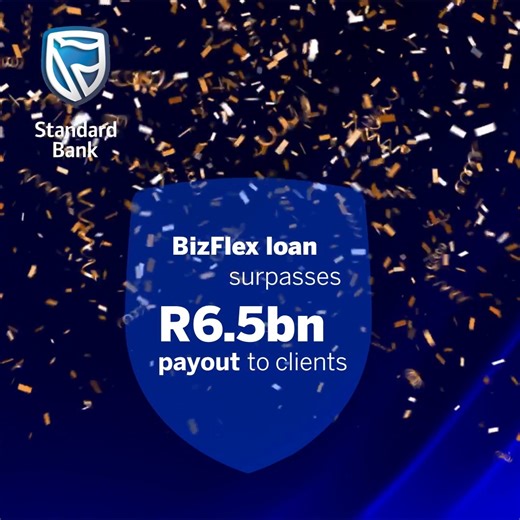 Standard Bank’s BizFlex loan disbursed over R6.5 billion to more than 11 000 South African businesses in just five years! BizFlex is a revolutionary revenue-based loan that adapts to your business's financial circumstances with a unique 'pay as you earn' repayment structure. This flexibility allows businesses to link their loan repayments to revenue earned, providing much-needed cash flow relief. “At Standard Bank, our goal with BizFlex was to create a loan facility that helps businesses seize g