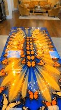 Butterflies trapped in beauty 🦋✨ #epoxy #resinart #shorts