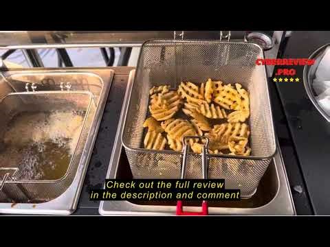 Review Feasto Outdoor Propane Deep Fryer,Dual Tank with Dual Independent Cast Iron Burners and Therm