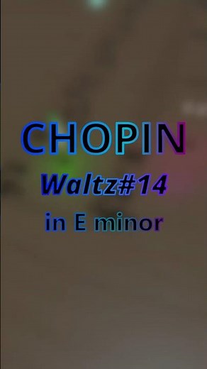 Chopin - Waltz#14 in E minor Op. posth. (3D Animated)