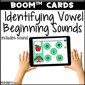 Beginning Sound Identification with Short Vowel Words Boom™ Cards