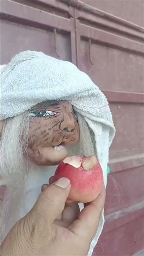 This Puppet is Actually Hungry! 🍎 #ASMR #Puppetry