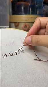 How to embroider numbers? #backstitch #handembroidery