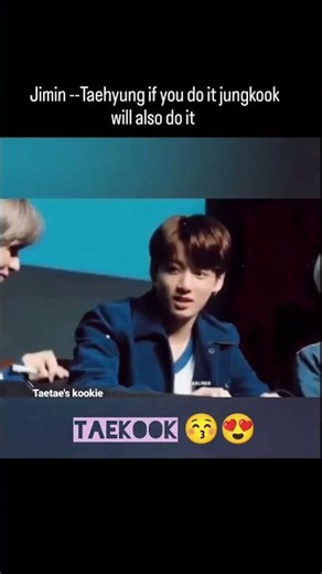 "If V does it, Jungkook will do it too."🤭☺️ he's so cutie pie 🥰