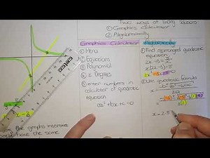 Intersection of a Straight line and Hyperbola (Graphics Calculator)