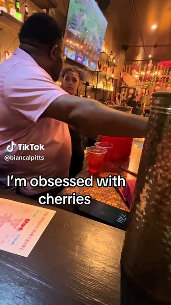 Getting topped off at the bar