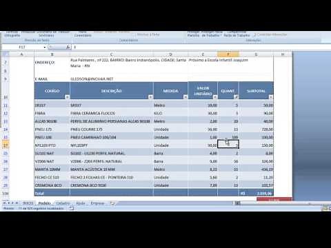 Planilha de Pedidos em Excel Gratuita