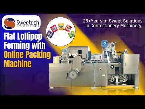 Flat Lollipop Forming & Online Packing Machine 🍭| #lollipop #candymakingmachine #foodmachinery