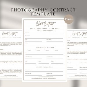 Photography Client Contract Template | Photography Forms | Client Agreement | Contract for Photographers | Wedding Photography Pricing Guide - Etsy