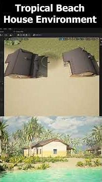 Tropical Beach House in Unreal Engine 5 🌴 | Real-Time 3D Environment #shorts #ue5 #beachhouse