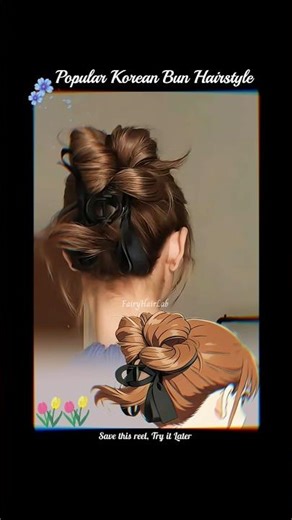 Popular Korean Bun Hairstyle 💝 Tutorial 💮 Fairy Hair Lab 🍁