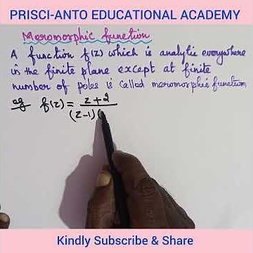 Meromorphic function///With example///analytic function///