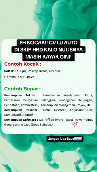 Ini cara nulis skill di cv yg bikin HRD jatuh cinta sama CV lu... Abis ini ada yg komen
