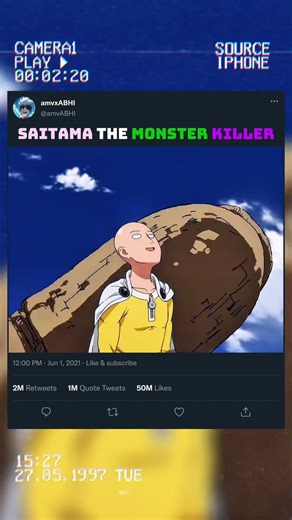 One punch man : Saitama 👊 Monster killer #anime #ytshorts #shorts #animeedit #saitama #trending