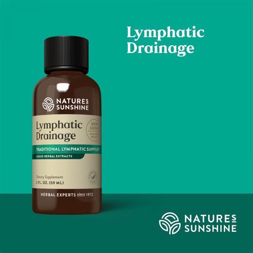 1X Nature's Sunshine lymphatic  Drainage Supplement: Reduce Bloat, Reduce Puffiness, Detoxify, Support Lymph Flow, Aids in Recovery .Healthcare Natural Bloating Circulation Herbal Extracts Edible Fitness Dietary